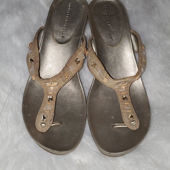Montego Bay Club Size 10 W Wedge Jeweled Upper. - Picture 1 of 13